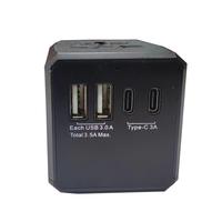 Appareils électriques universels pour les voyages 2USB + 2Type C 4 prises avec adaptateur de voyage universel