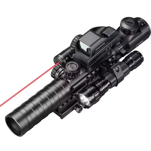 Nouvelle lunette de visée à focale variable 3-10x en aluminium avec éclairage LED, laser rouge, point rouge - Accessoire de chasse en plein air cinq-en-un - Product Image 2