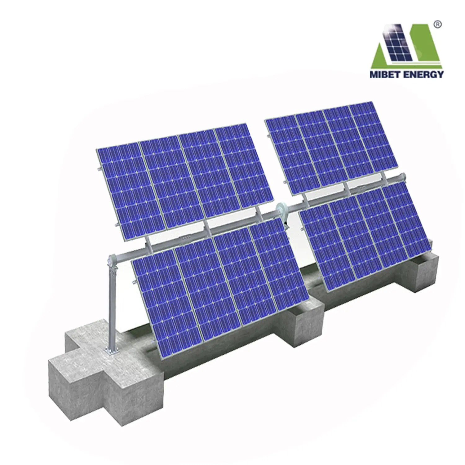Smart Horizontal Único Módulo de Rastreamento Axial Bi-facial Sistema de Montagem PV Solar com Melhor Preço