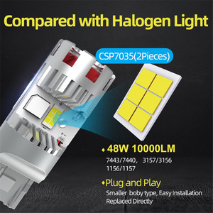 Yosovlamp Đèn LED Báo Rẽ Xe Hơi Đèn Tín Hiệu Công Suất Cao 24W Bóng Đèn Phanh Sáng 10000LM - Product Image 6