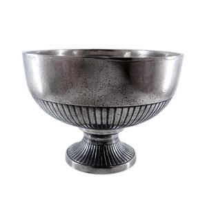 Compote nickelée en relief Design Top vente en aluminium moulé en métal fabriqué à la main avec poignée bol à boisson rond seau à glace - Product Image 2