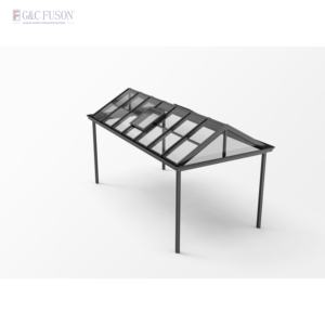 Serre préfabriquée moderne de luxe Fuson, cadre en aluminium, maison en verre, grain de bois, couleur personnalisée, jardin d'hiver, vérandas - Product Image 4