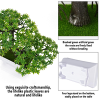 Bonsaï artificiel certifié UV, pin de 120 cm en pot plastique, pour décoration de salon, jardin zen, élément d'accueil