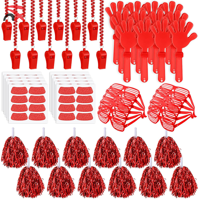 Wholesale Custom logo Team Spirit Yellow Sports Event Party Favors Bulk Noisemakers Pom Poms Whistles for Promotional Gifts