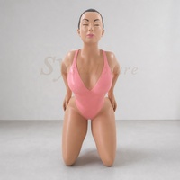 Statue de femme sexy grandeur nature en fibre de verre, sculpture personnalisable, personnage de piscine, décoration en résine, statue de femme en maillot de bain