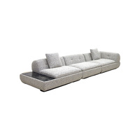 Italienische minimalist ische High-End-Baumwolle Leinen Stoff Super Moon Sofa Set Wohnzimmer Schnitts ofa mit Schwamm Füllmaterial