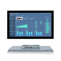 Panel PC Industrial de 23.8 Pulgadas J6412 Sin Ventilador, Computadora Táctil HMI, 2.5GbE RS232 RS485 IP66, Control PLC