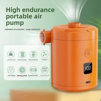 Mini pompe à air électrique sans fil avec affichage numérique intelligent multifonctionnelle pour le camping en plein air, les voyages et la voiture