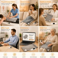 Couverture chauffante en cèdre pour thérapie par la chaleur, compresse chaude, soulagement de la douleur, 6 niveaux numériques, lavable, en peluche, pour le corps, le dos et les épaules