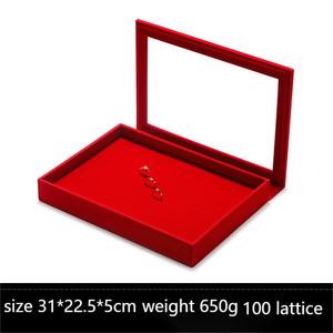Espositore di Lusso in Microfibra Rossa ZS09 per Anelli, Collane e Bracciali, per Vetrine di Negozi - Product Image 6