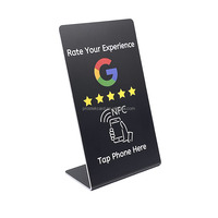 Numéro de table en plastique PVC support NFC affichage de table de restaurant support NFC pour menu