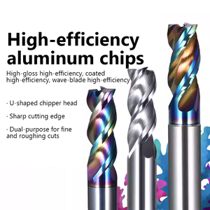 Outil de machine-outil CNC personnalisé efficace avec une lame de coupe <span class=keywords><strong>à</strong></span> ondulation brute, rainure en forme de U, <span class=keywords><strong>fraise</strong></span> <span class=keywords><strong>à</strong></span> trois lames en alliage d'aluminium CNC - Product Image 3