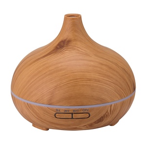 Humidificateur d'air électrique ultrasonique de 500ml, diffuseur d'huile essentielle, d'arôme, Grain de bois, télécommande avec 7 couleurs LED - Product Image 2