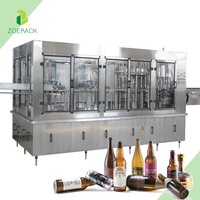 Machine automatique de lavage, de remplissage, de bouchage et de mise en bouteille de bouteilles en verre pour le vin, l'alcool, les spiritueux et la bière