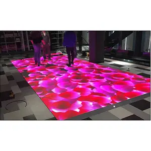 Papan reklame Digital berdiri luar ruangan 3D layar tampilan Led papan iklan dinding bidang berdiri lantai dansa panggung Video game Pa