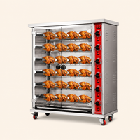 Four à rôtir automatique au gaz pour poulet, machine à rôtir commerciale pour barbecue, grande capacité, design en acier inoxydable