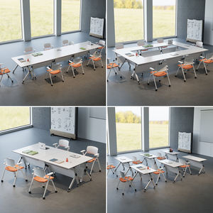 Mesa de Reuniones Blanca para Oficina, Mesa de Conferencia de Tamaño Estándar para Capacitación - Product Image 6