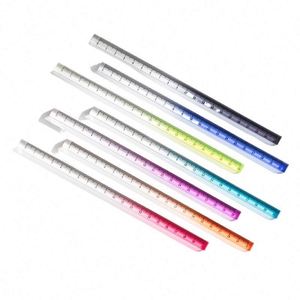 Regla Acrílica Transparente con Gradiente de Color, Borde Recto para Medir, para Estudiantes, Material de Oficina y Regalos Promocionales - Product Image 1