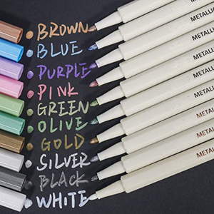 Juego de Rotuladores Metálicos Brillantes de Colores Surtidos, Marcadores de Arte a Base de Agua Personalizados - Product Image 1