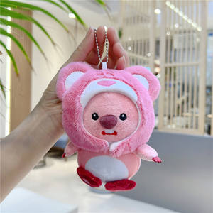 Kawaii Corée dessin animé en peluche détachable Animal chapeau <span class=keywords><strong>castor</strong></span> porte-clés mignon <span class=keywords><strong>castor</strong></span> peluche porte-clés peluche jouets cadeau pour les enfants - Product Image 2