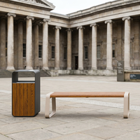Banc de parc au design moderne et élégant, mobilier urbain pour les zones paysagères des musées et les quartiers muséaires