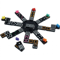 Jeu de dominos personnalisé en acrylique Lucite Mexican Train Hub, cadeau d'anniversaire, cadeau de mariage, personnalisable