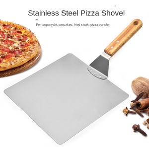 Accesorios de Cocina de Fábrica, <span class=keywords><strong>Pala</strong></span> <span class=keywords><strong>para</strong></span> Pizza y <span class=keywords><strong>Pan</strong></span> de Acero Inoxidable, 10/12 Pulgadas, <span class=keywords><strong>para</strong></span> <span class=keywords><strong>Hornear</strong></span>, con Mango de Madera - Product Image 1