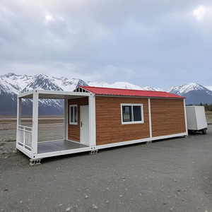 Casa contenedor tipo A personalizada edificio prefabricado de acero con techo a dos aguas diseño desmontable y para hoteles-Hecho de panel sándwich - Product Image 1