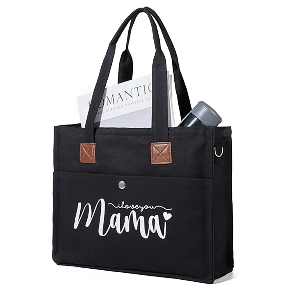 Bolsa de ombro de lona crossbody sacola com bolso logotipo personalizado atacado