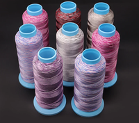 Fil à broder en polyester multicolore et varié, couleur arc-en-ciel, 120D/2, fil à broder en polyester