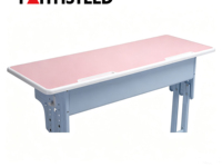 Ensemble bureau et chaise pour étudiants 2 places en MDF, pieds réglables en hauteur, pour salle de classe, maison, bureau d'étude, salle de formation