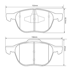 New D1044 má phanh cho Ford Focus 13-18 thoát 2014 Quá Cảnh kết nối 04-13 <span class=keywords><strong>Mazda</strong></span> 3 06-15 <span class=keywords><strong>Mazda</strong></span> <span class=keywords><strong>5</strong></span> 07-13 cho Volvo C30 C70 S40 - Product Image 6