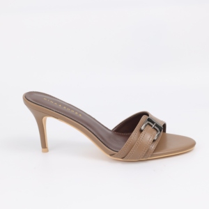 2025ZA Nuovi <span class=keywords><strong>Sandali</strong></span> <span class=keywords><strong>Estivi</strong></span> Eleganti da Donna, Mules Beige in PU con Fibbia, <span class=keywords><strong>Tacco</strong></span> Sottile <span class=keywords><strong>Medio</strong></span>, Punta Aperta e Talloniera Aperta - Product Image 1