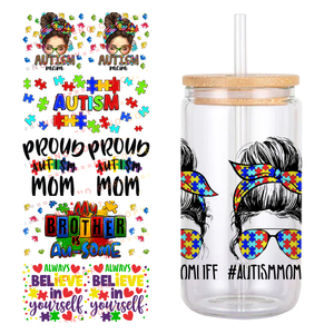 11x24cm Autism Pattern <strong>Printed</strong> UV DTF Transfers <strong>Stickers</strong> 16oz Cup Wraps No Heat Needed for <strong>DIY</strong> Cup <strong>Sticker</strong> - Product Image 5