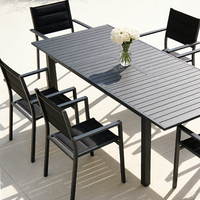 Fauteuil empilable en aluminium HOMFUL pour jardin et terrasse