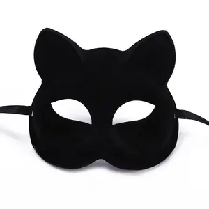 Dierenvos Cosplay Volwassen Maskers/Led Licht Flits Half Gezicht/Vrouwen Mannen Halloween Masker Evenement Feest Masque Gloeiende Masker