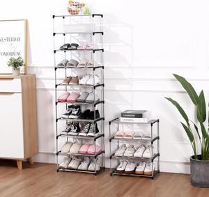 7-Layer Dustproof Metal <b>Shoe</b> Rack with Detachable Moisture-proof Rust-proof Design for Bedroom Living Room and Bags - Product Image 2
