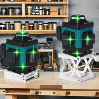 Niveau laser professionnel à nivellement automatique 5 points 4D à vente chaude avec mode pulsé, alignement laser rouge 50m