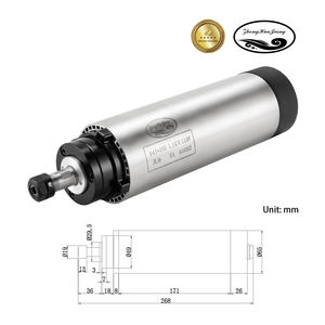 Moteur de broche CNC Zhong Hua Jiang ER11 65mm 4 roulements 1.5KW 110V/220V refroidi par air à entraînement par courroie 24000 tr/min BT30 pour machine de perçage frontal - Product Image 2