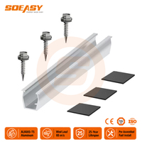 Braket Pemasangan Panel Surya di Atap, Rel Pemasangan Surya, Aluminium, Genteng Atap PV, Braket Atap, Rel Mini Surya