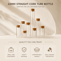 Frasco de Vidrio Transparente con Logotipo Personalizado, Tubo de Ensayo con Tapón de Corcho, Mini Botella al por Mayor para Regalos, Manualidades y Almacenamiento de Alimentos