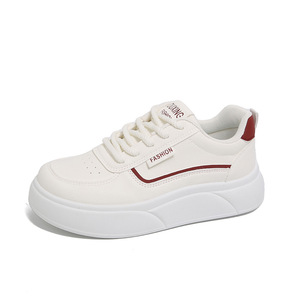 2025 <span class=keywords><strong>zapatillas</strong></span> de deporte blancas para mujer, zapatos informales deportivos de nicho populares <span class=keywords><strong>con</strong></span> faldas versátiles a la moda para la temporada de otoño - Product Image 5
