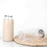 Pots jetables en plastique transparent avec logo personnalisé, tasses à thé, café, jus, gobelet personnalisable pour les boissons