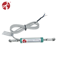 Sensor de Posición Lineal Potenciométrico de 125 mm con Rótulas de Ojo de Pez en Ambos Extremos, Protección IP65, Cilíndrico, de Aluminio Anodizado
