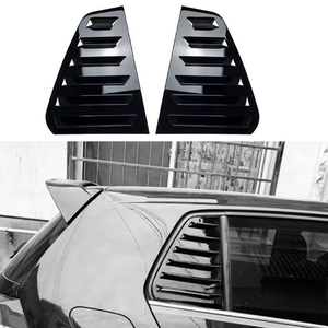 Accessori Esterni Economici Modificati per <span class=keywords><strong>Volkswagen</strong></span> Golf 7 GTI R MK7 7.5 2013-2016, Tendine per Finestrini Triangolari Posteriori Nere - Product Image 5