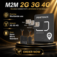 Tarjeta SIM Protrack M2M 2G 3G 4G IoT para Rastreador GPS, Rastreo de Vehículos