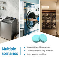Tablettes de nettoyage rondes vert menthe mouchetées pour lave-linge, nettoient en profondeur les interstices du tambour pour l'entretien du lave-linge