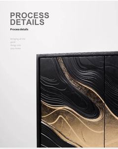 Muebles <span class=keywords><strong>de</strong></span> Interior para el Hogar <span class=keywords><strong>de</strong></span> Estilo Italiano <span class=keywords><strong>de</strong></span> Lujo Ligero, Aparador <span class=keywords><strong>de</strong></span> <span class=keywords><strong>Entrada</strong></span> para Sala <span class=keywords><strong>de</strong></span> Estar, Rectangular, Dorado, Muebles Laterales VIP para el Hogar, Mesa - Product Image 6