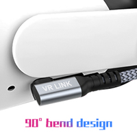 Connecteur coudé en alliage d'aluminium, câble de données USB C pour caméra VR, câble tressé en nylon