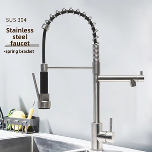 Rubinetto da cucina moderno a doppia maniglia <span class=keywords><strong>con</strong></span> spruzzatore Pull, - Product Image 5